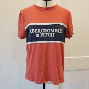 Abercrombie & Fitch Embroidered Short Sleeve Cotton T-Shirt Size Medium